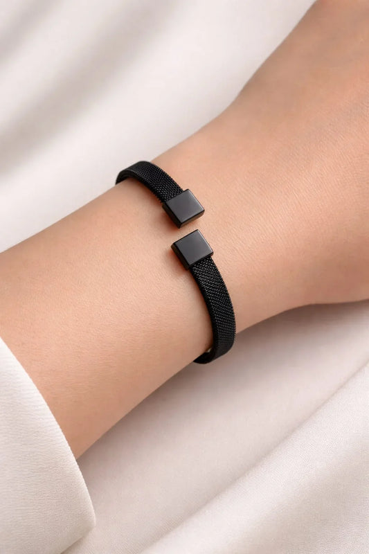 Classic Black-Tone Unisex Bracelet