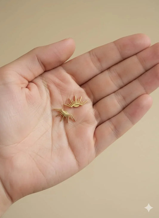 Golden Half Sun Earrings