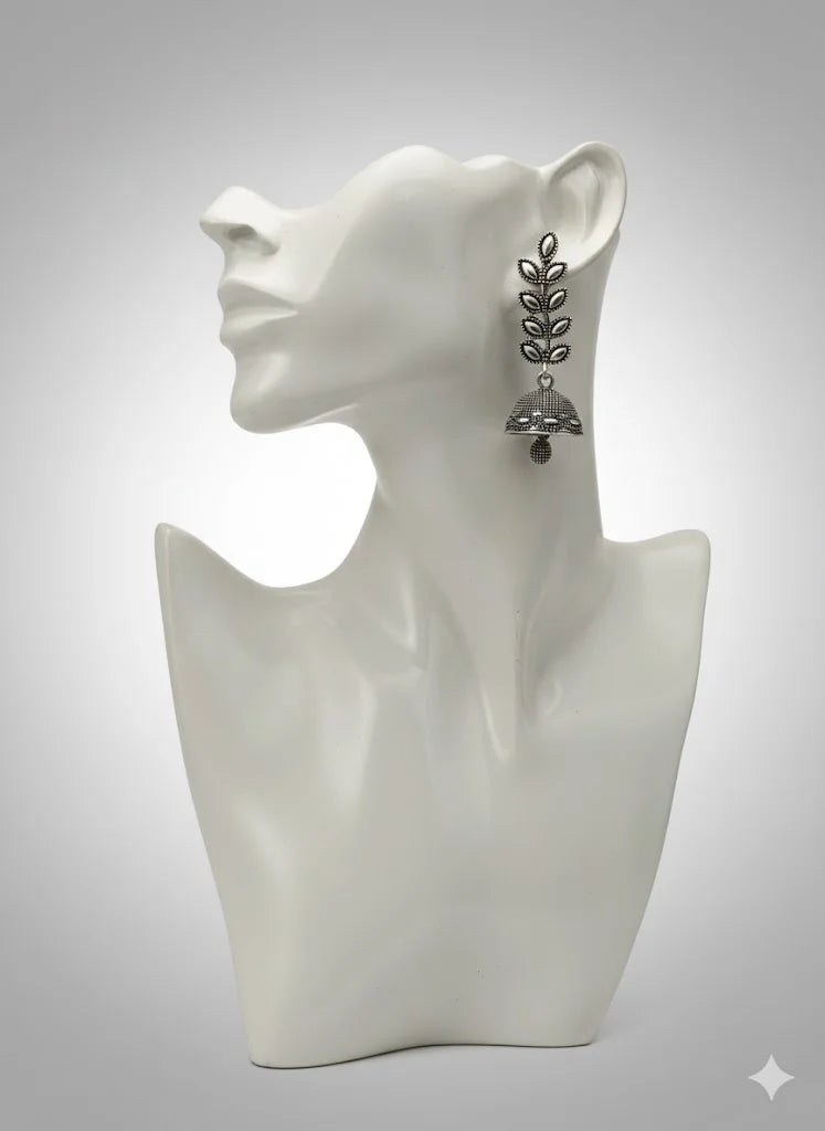 Silver Leaf Whisper Earrings