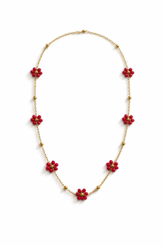 Crimson Bloom Necklace
