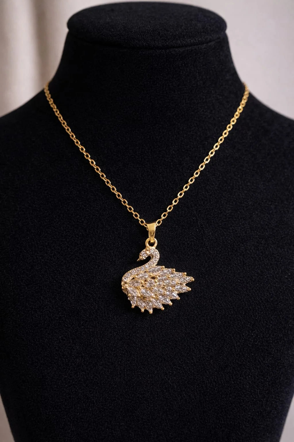 Crystal Swan Necklace