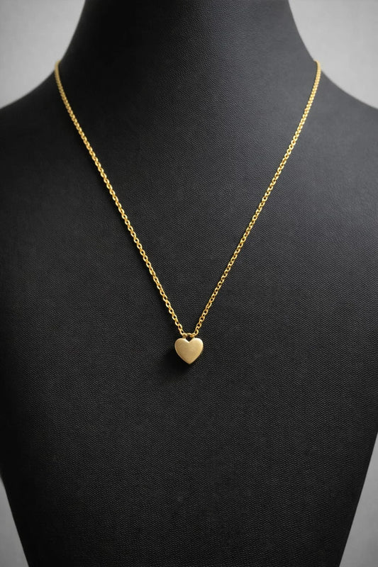 Golden Heart Pendant Necklace