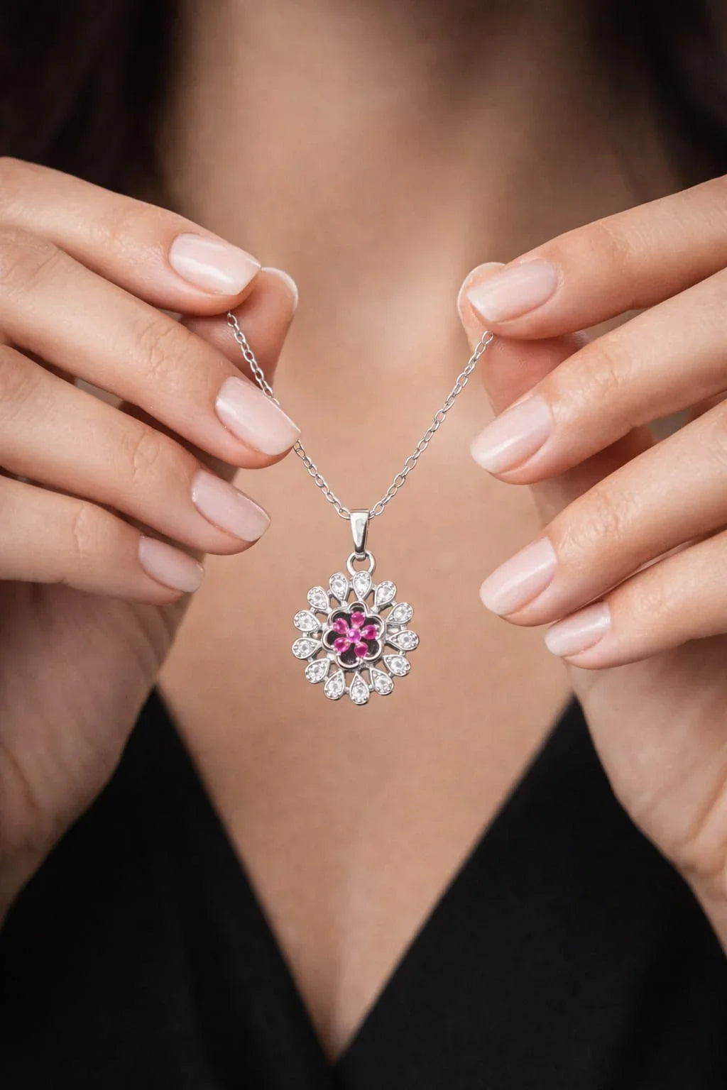 Pink Petal Radiance Pendant