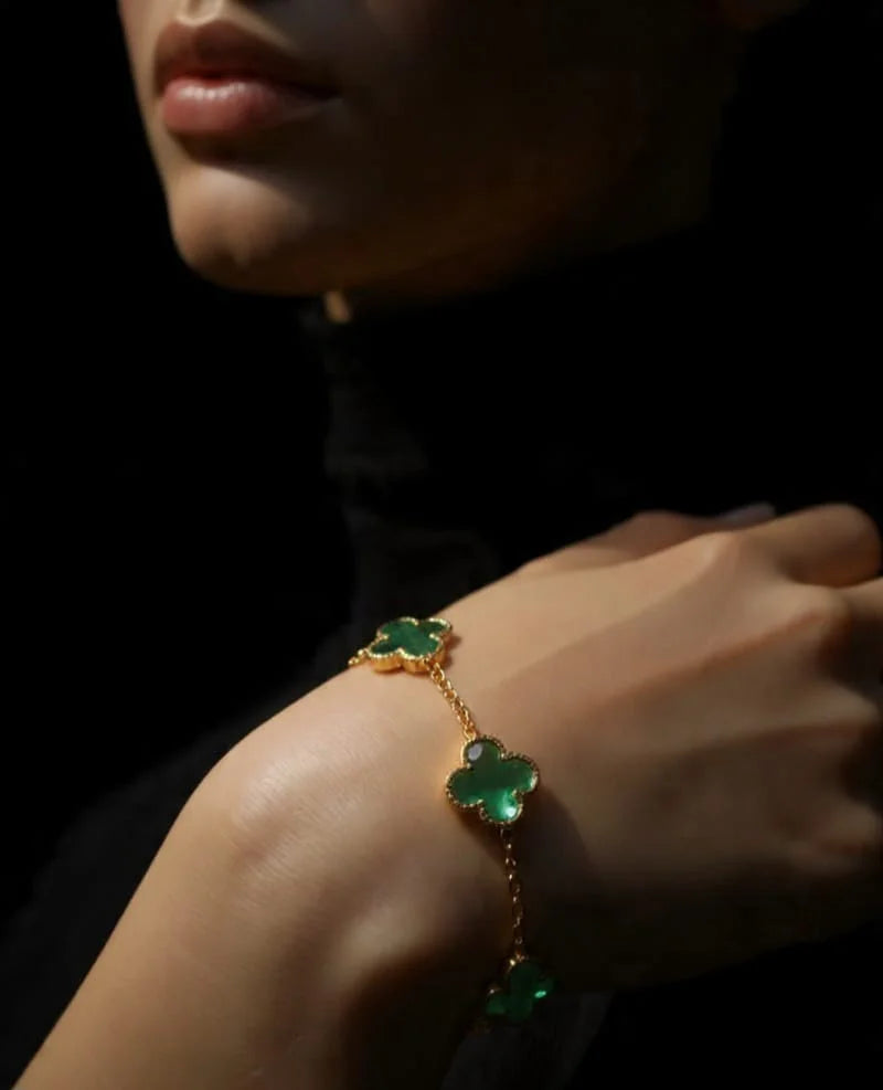 Emerald Clover Bracelet