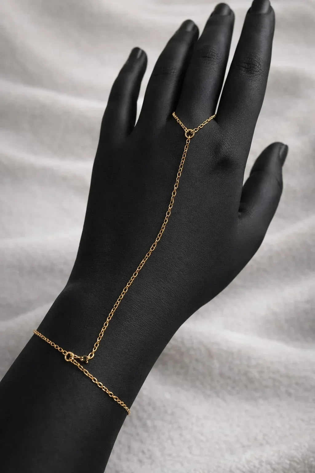 Minimalist Gold Hand Chain Bracelet (Ring-To-Wrist Bracelet)