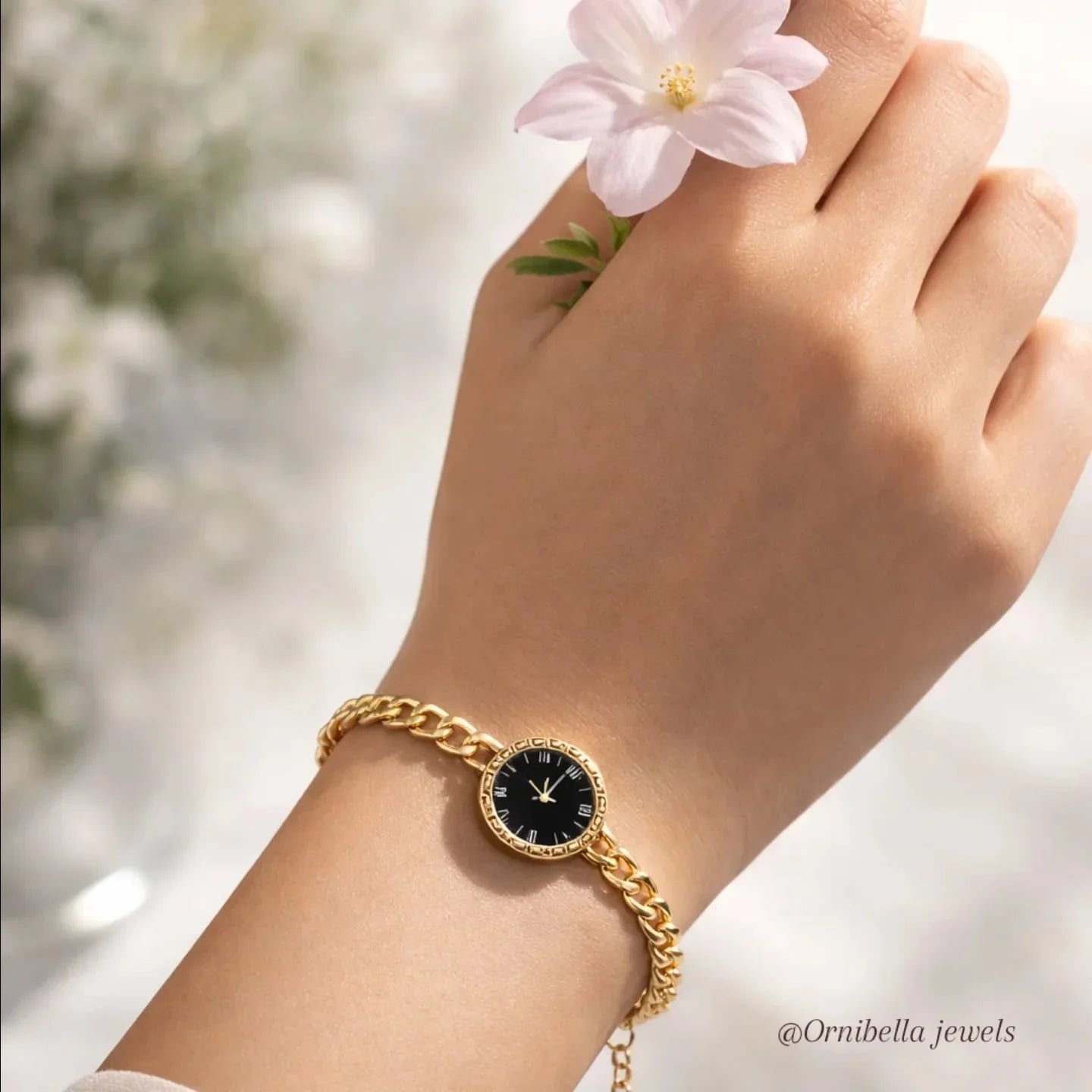 Elegant Gold Watch Bracelet