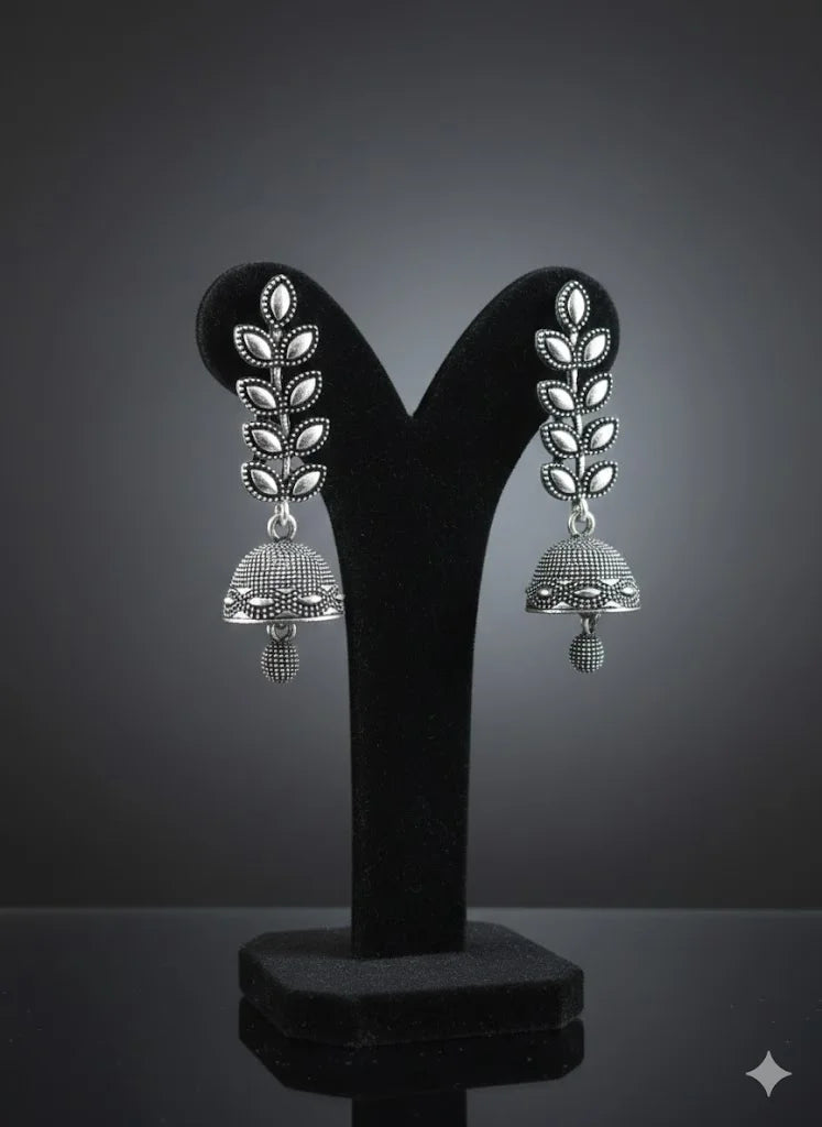 Silver Leaf Whisper Earrings