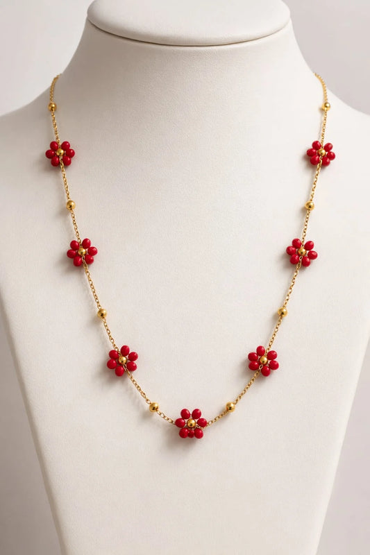 Crimson Bloom Necklace