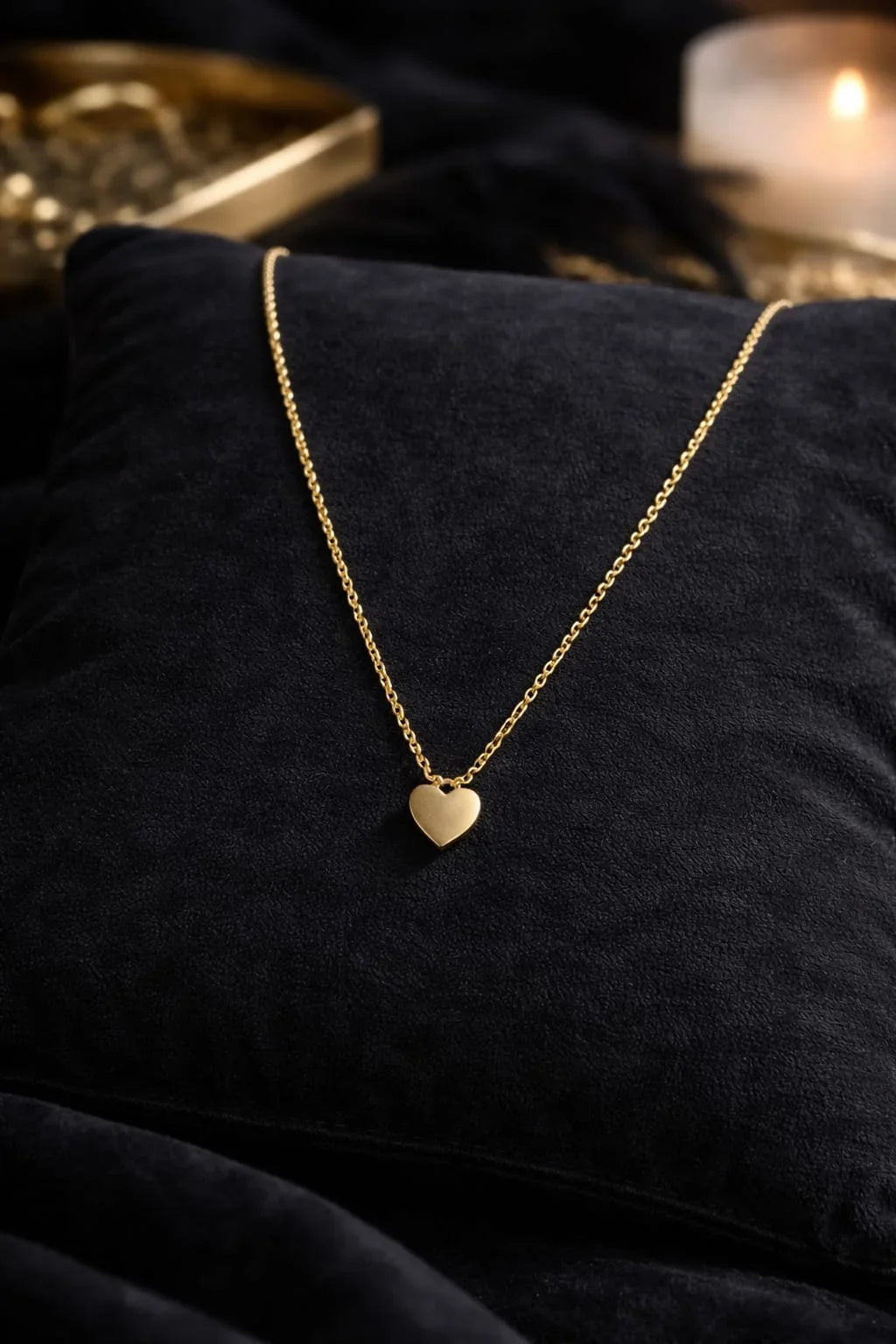 Golden Heart Pendant Necklace