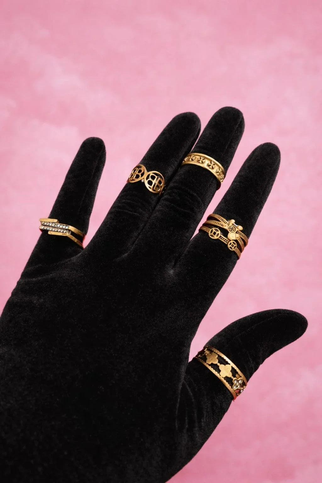 Luxe Twin Spark Rings